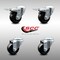 Service Caster 3 Inch SS Hard Rubber Wheel Swivel Bolt Hole Caster Set with 2 Total Lock Brakes SCC-SSBHTTL20S314-HRS-2-S-2 - alternate 4